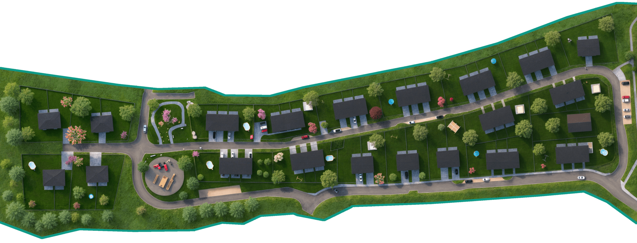 Obrázek rozložení pozemků